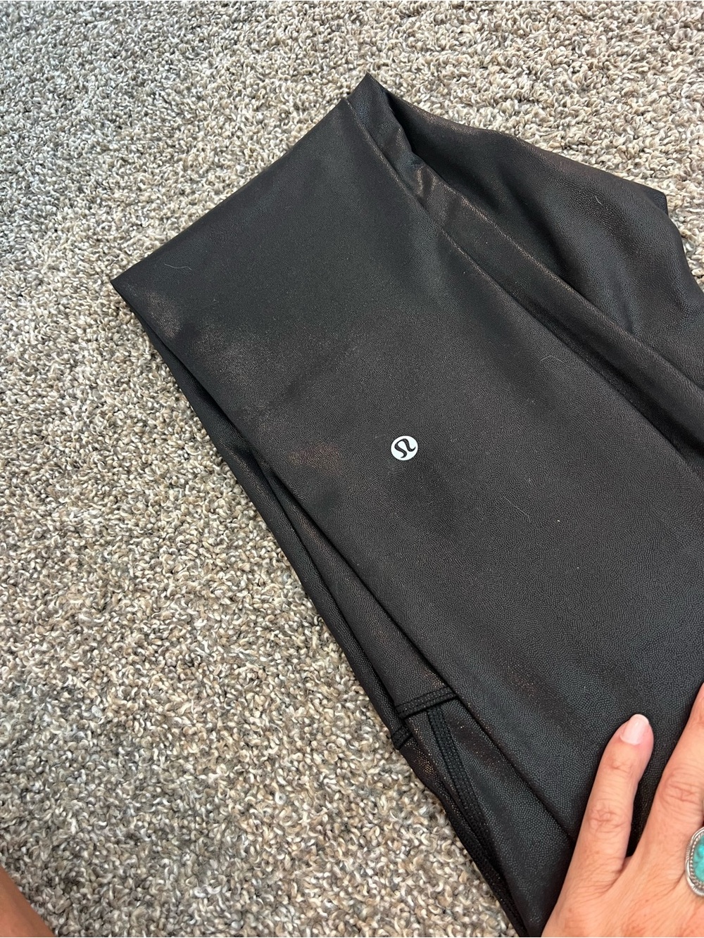 lululemon black shiny leggings